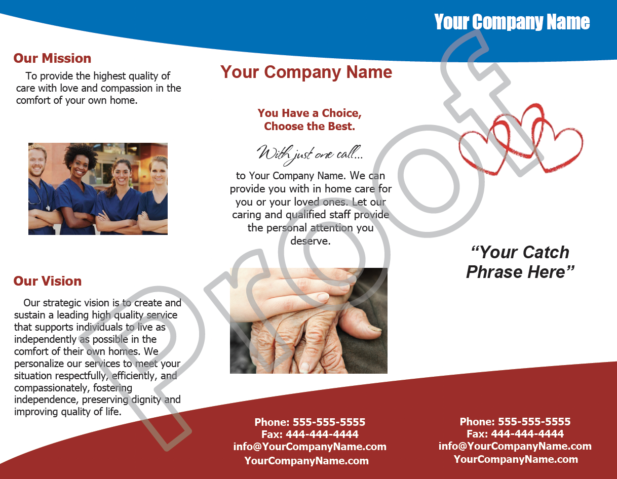 Outside of sample medical home care brochure